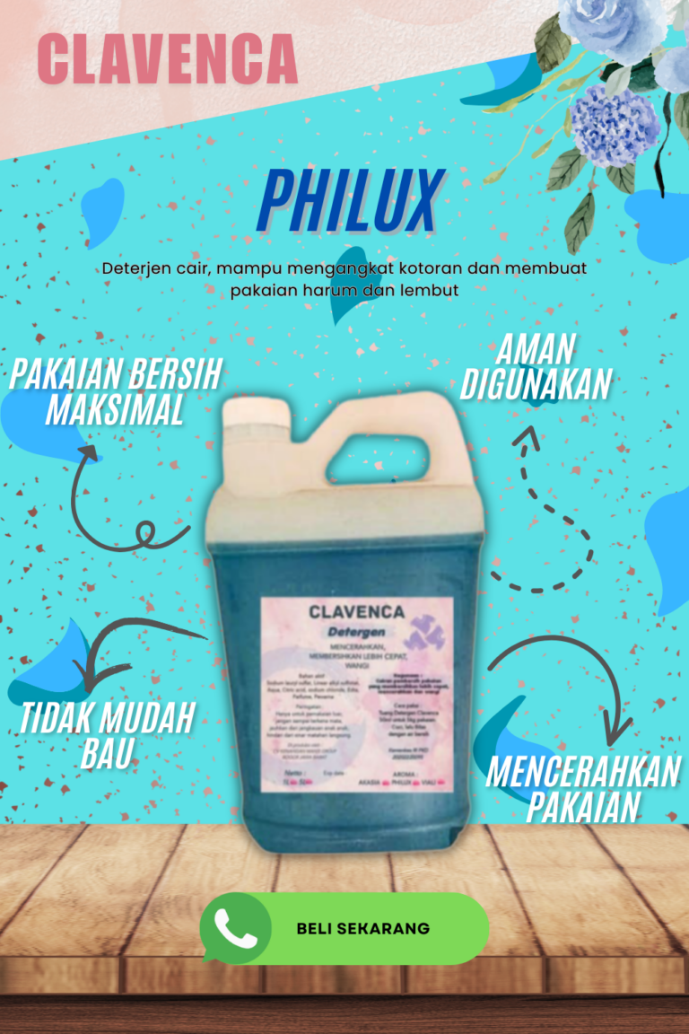 Detergen cair dengan aroma Philux